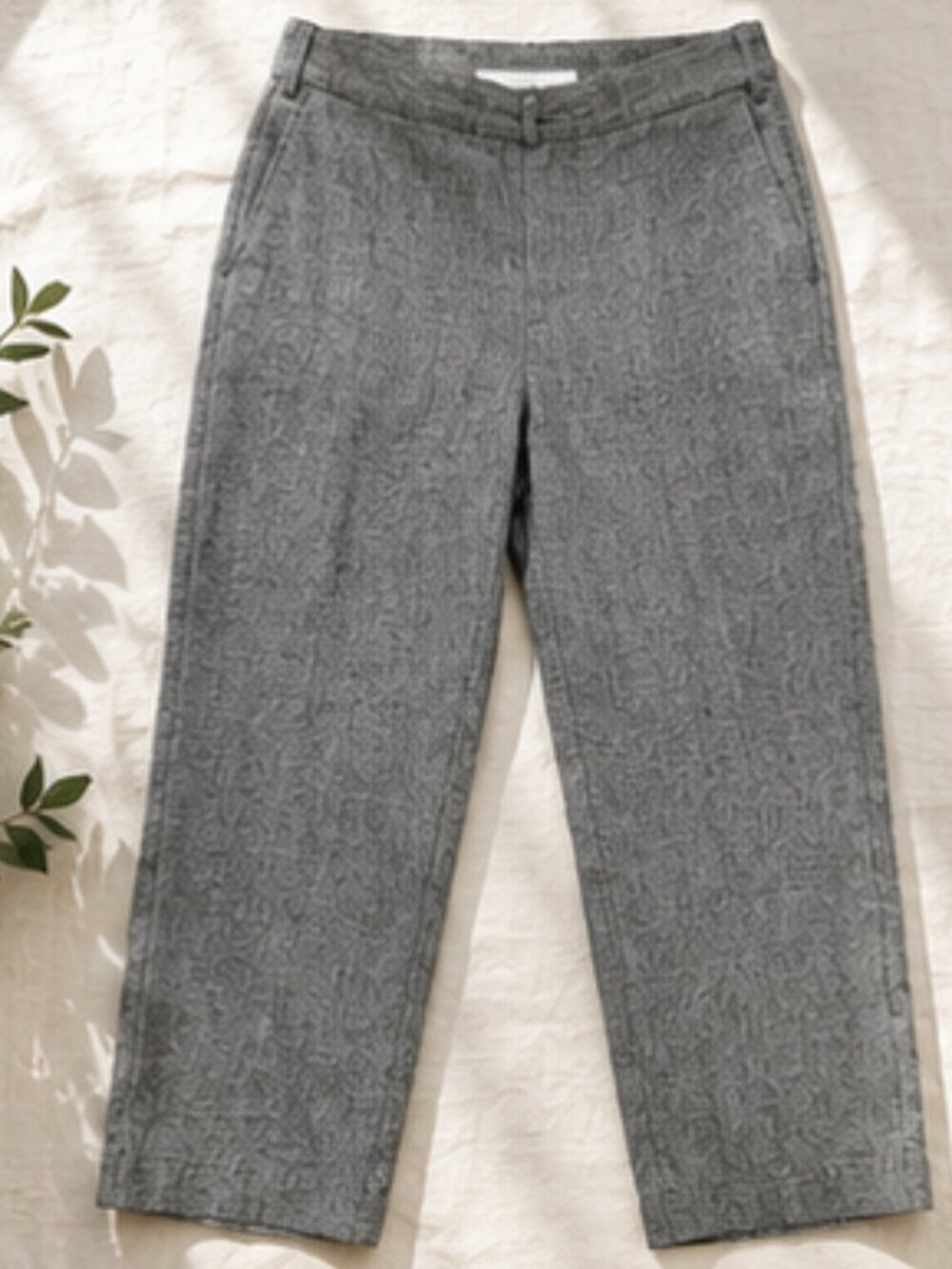 100% Linen Chico’s Gray Relaxed Pants Small 4 Coastal Minimalist Quiet Luxury